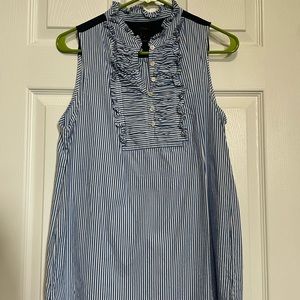 Cute J Crew blouse can dress it up or down.